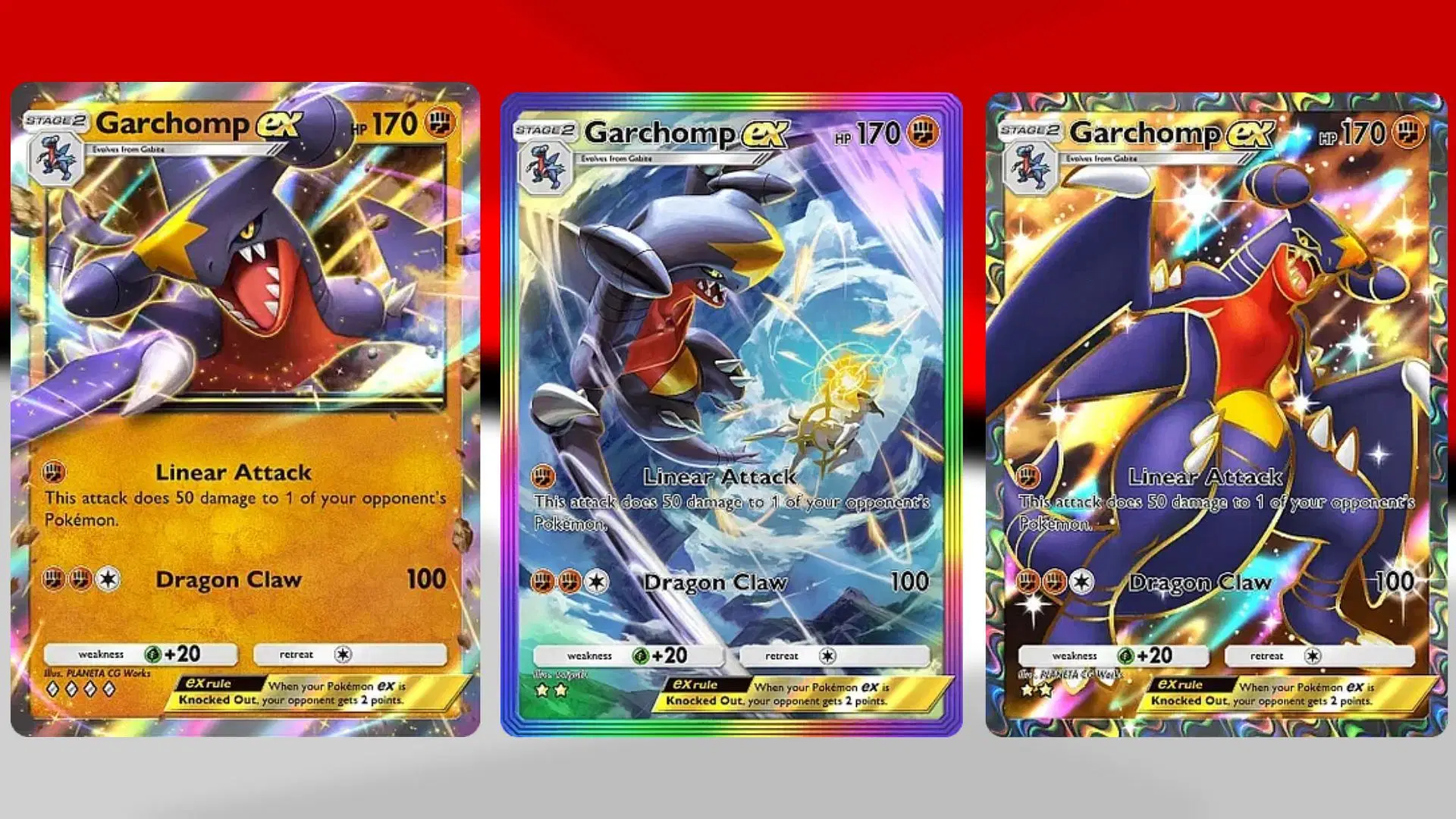 All Garchomp ex variants in PTCGP (Image via TPC)