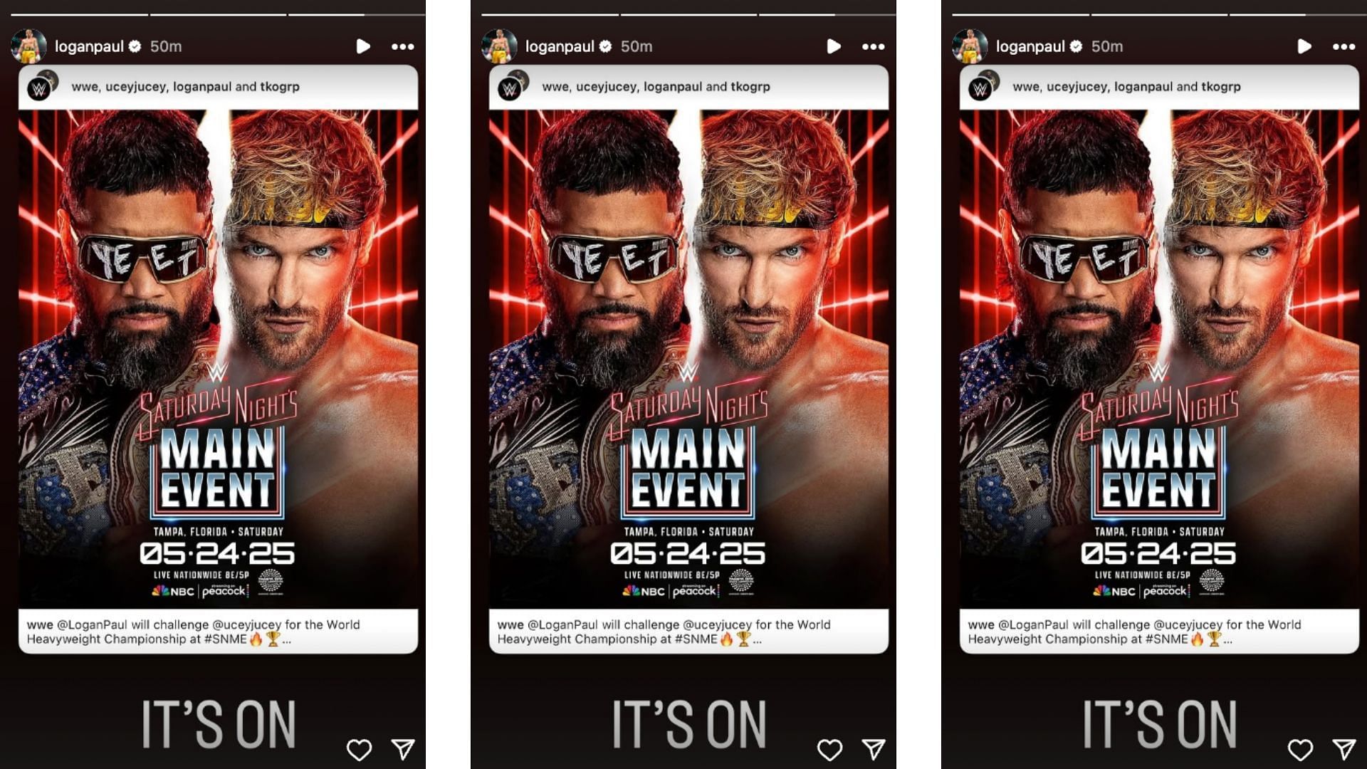 Paul sent a message ahead of his title match later this month. [Image credit: Logan Paul&#039;s Instagram story]