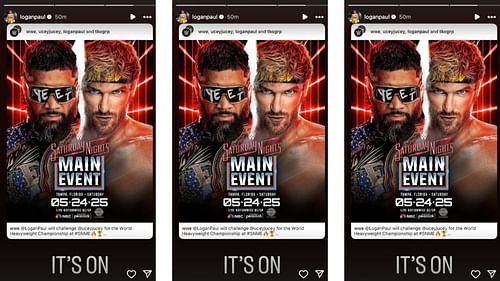 Paul sent a message ahead of his title match later this month. [Image credit: Logan Paul's Instagram story]