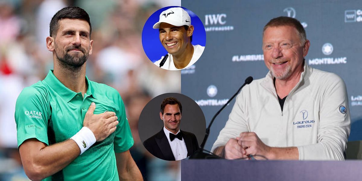 Novak Djokovic picked over Rafael Nadal and Roger Federer by Boris Becker- Source: Getty