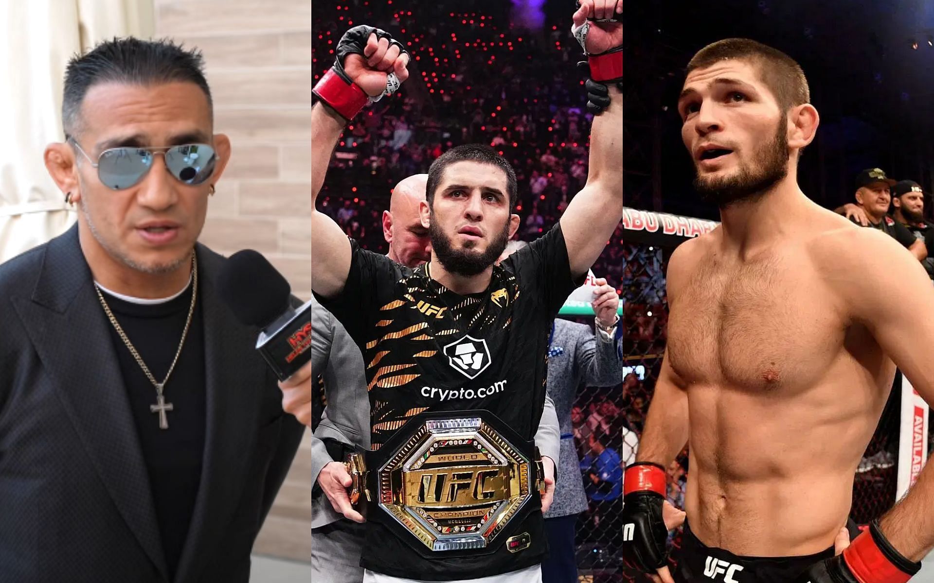 Tony Ferguson claims Islam Makhachev is better than Khabib Nurmagomedov in key skill [Image courtesy: Getty Images, and Helen Yee Sports on YouTube]
