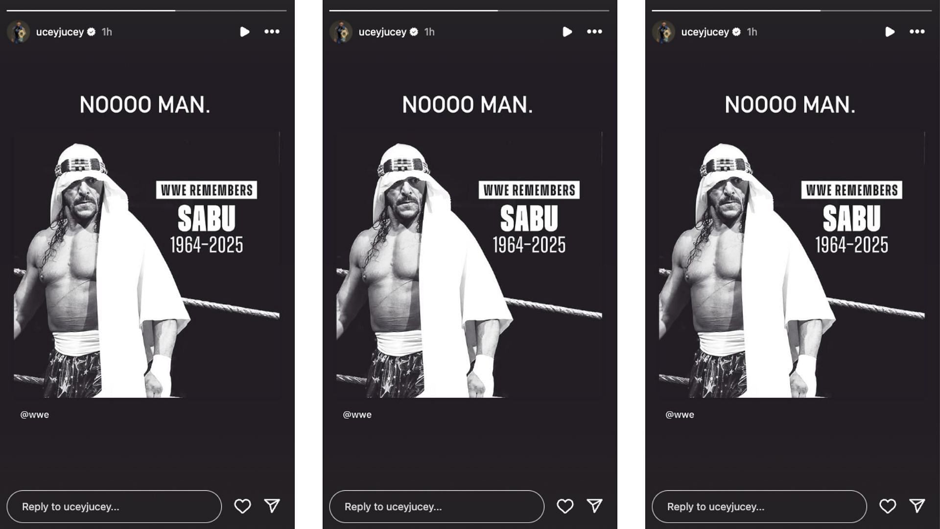 Uso reacts to Sabu&#039;s passing. [Image credit: Jey Uso on Instagram]