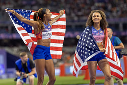 Sydney McLaughlin-Levrone and Gabby Thomas receive joint honors from the Philadelphia Phillies