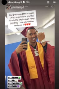 Deuce Knight's sister emotional message