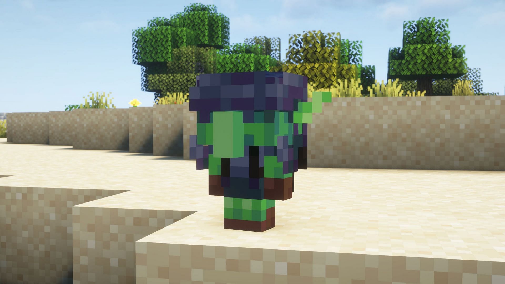 Goblin Trader is a great mod that adds a new mob that trades various useful items (Image via Sportskeeda Gaming || Mojang Studios)
