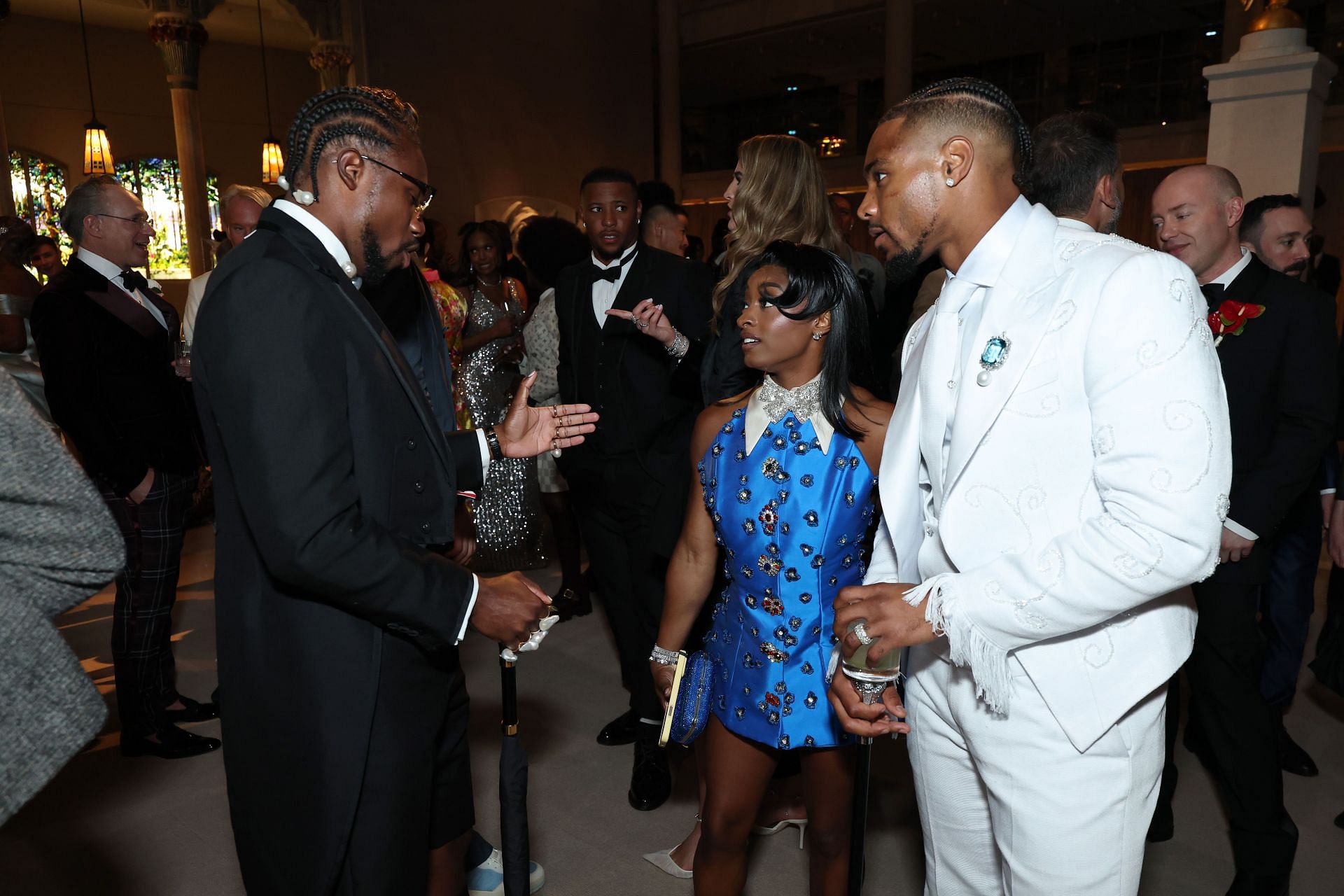 Biles and Owens attend the 2025 Met Gala. (Photo by Getty Images)