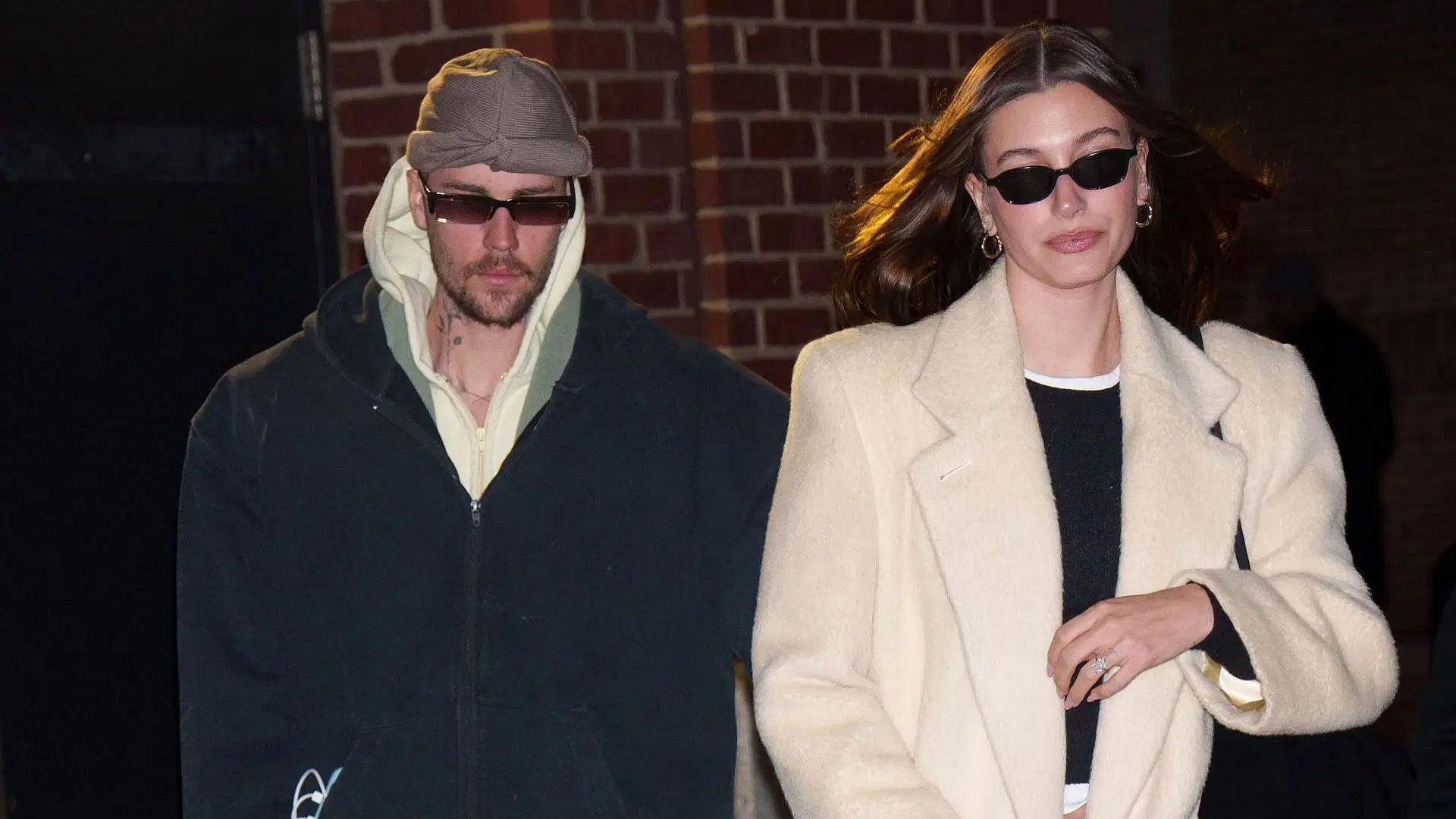 Justin Bieber and Hailey Bieber are seen on February 05, 2025 in New York City (Image via Getty)