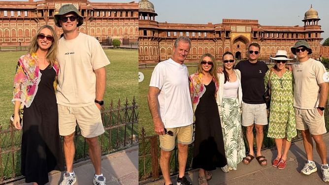 IPL 2025 के सस्पेंड होने के बाद ताजमहल पहुंचा MI का खिलाड़ी, इंस्टाग्राम पर शेयर की तस्वीरें