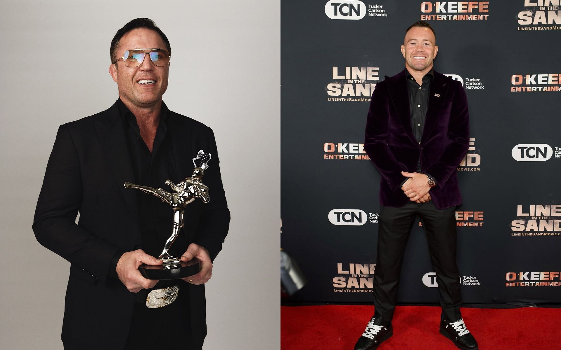 Chael Sonnen (left) lauds Colby Covington (right). [Images courtesy: @sonnench and @colbycovington on Instagram]