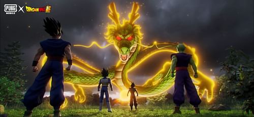 Shenron and other Dragon Ball characters in PUBG Mobile (Image via Krafton)
