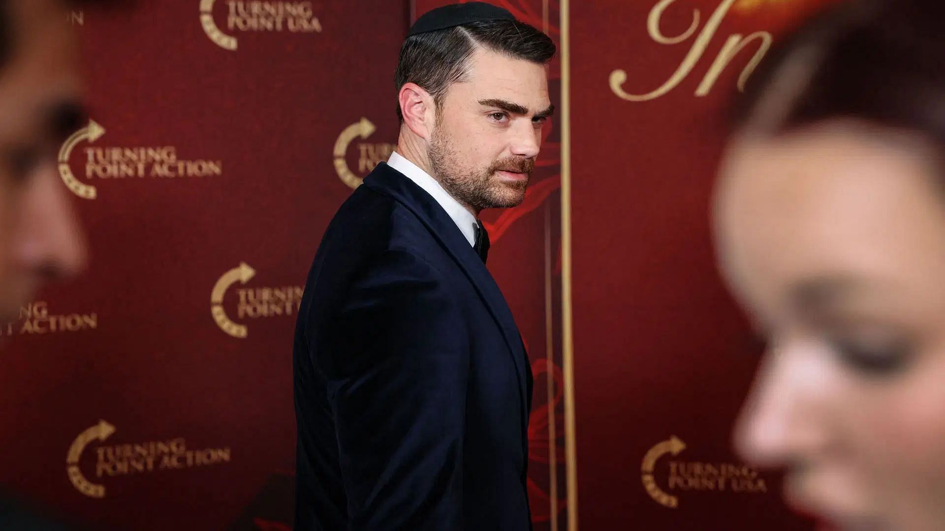 Ben Shapiro walks the red carpet at the Turning Point USA Inaugural-Eve Ball (Image via Getty)