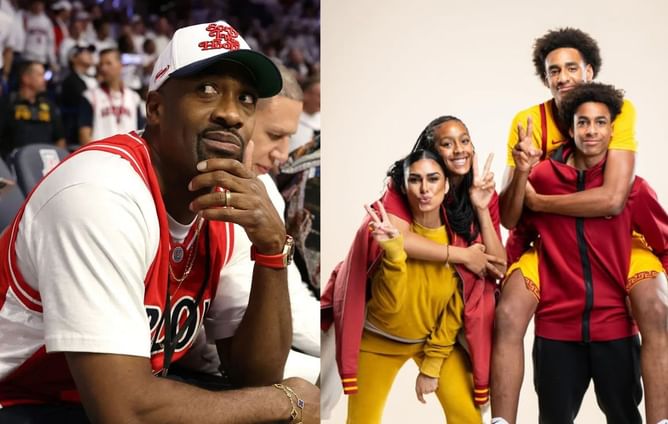 Gilbert Arenas' ex, Laura Govan, poses with daughter, Hamiley Arenas, after Freshman of the Year honor