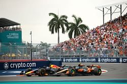 WATCH: Lando Norris seemingly flashes Max Verstappen the middle finger during the F1 Miami Grand Prix