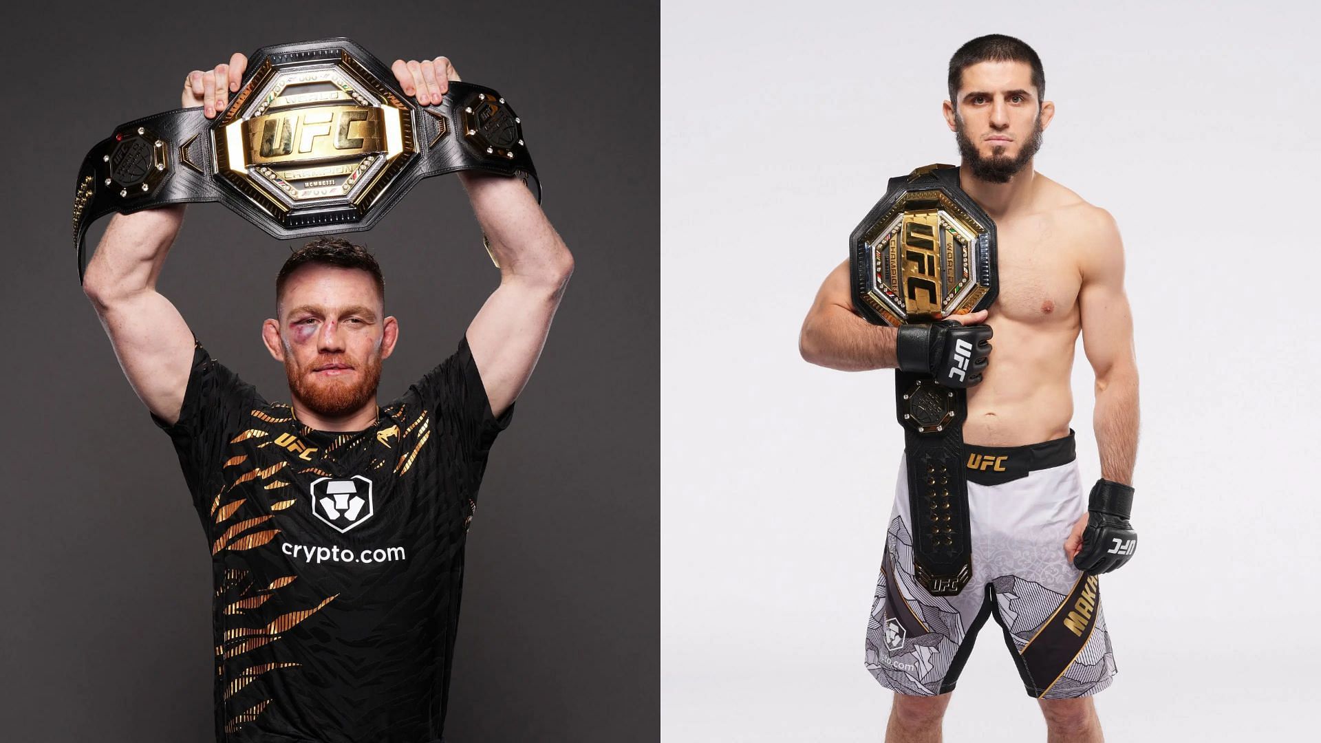 Jack Della Maddalena (left) has a cold message for Islam Makhachev (right). [Images courtesy: Getty Images]