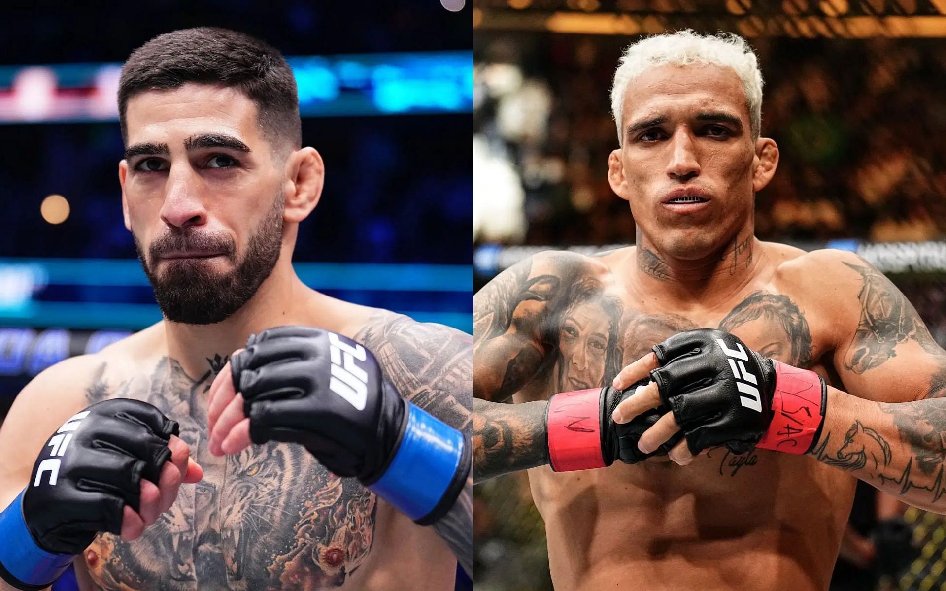 Ilia Topuria (left) may not have enough to defeat &quot;cowboy&quot; Charles Oliveira (right), believes ex-UFC star [Images courtesy: Getty Images]