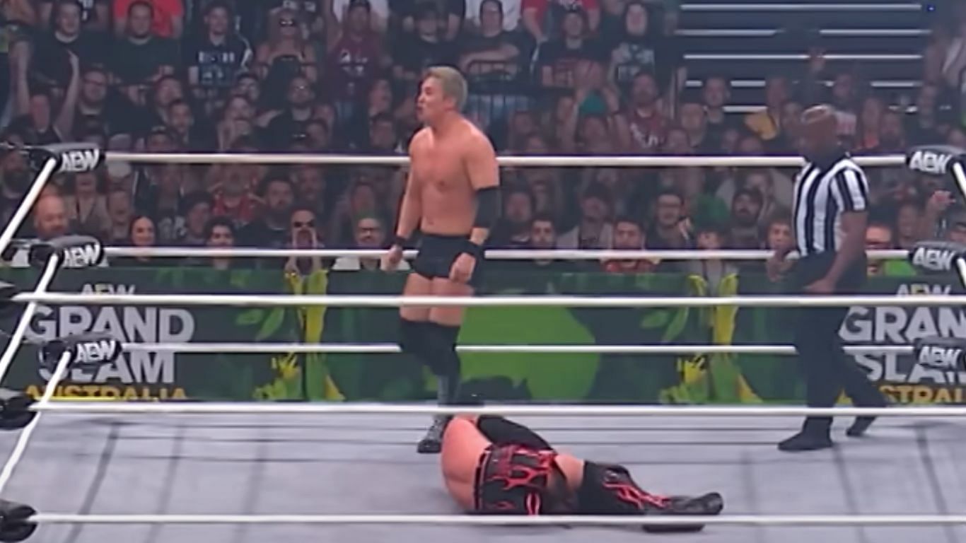 Okada in action at AEW Grand Slam Australia [ image from AEW