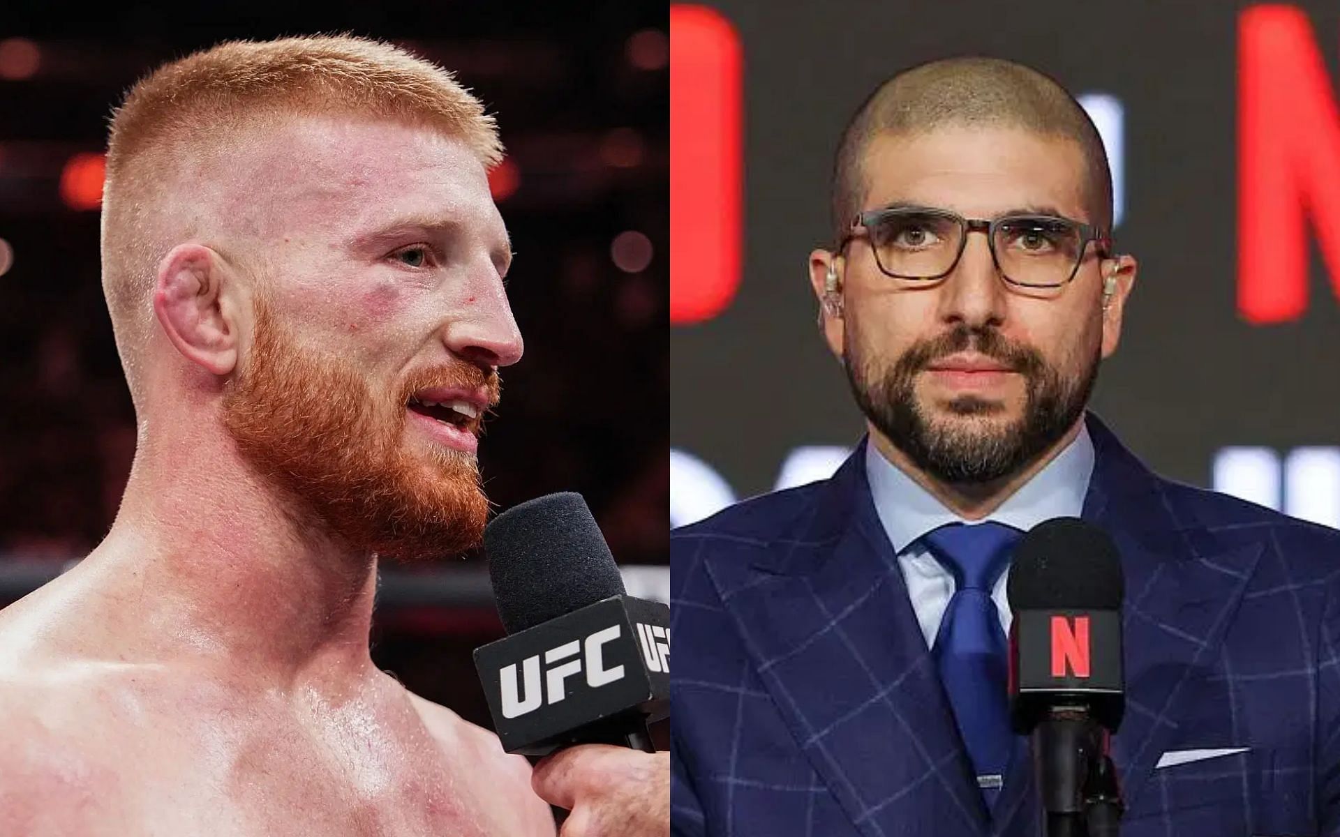 Bo Nickal responds to Ariel Helwani regarding which weight his next bout will be contested at [Image courtesy: Getty Images]