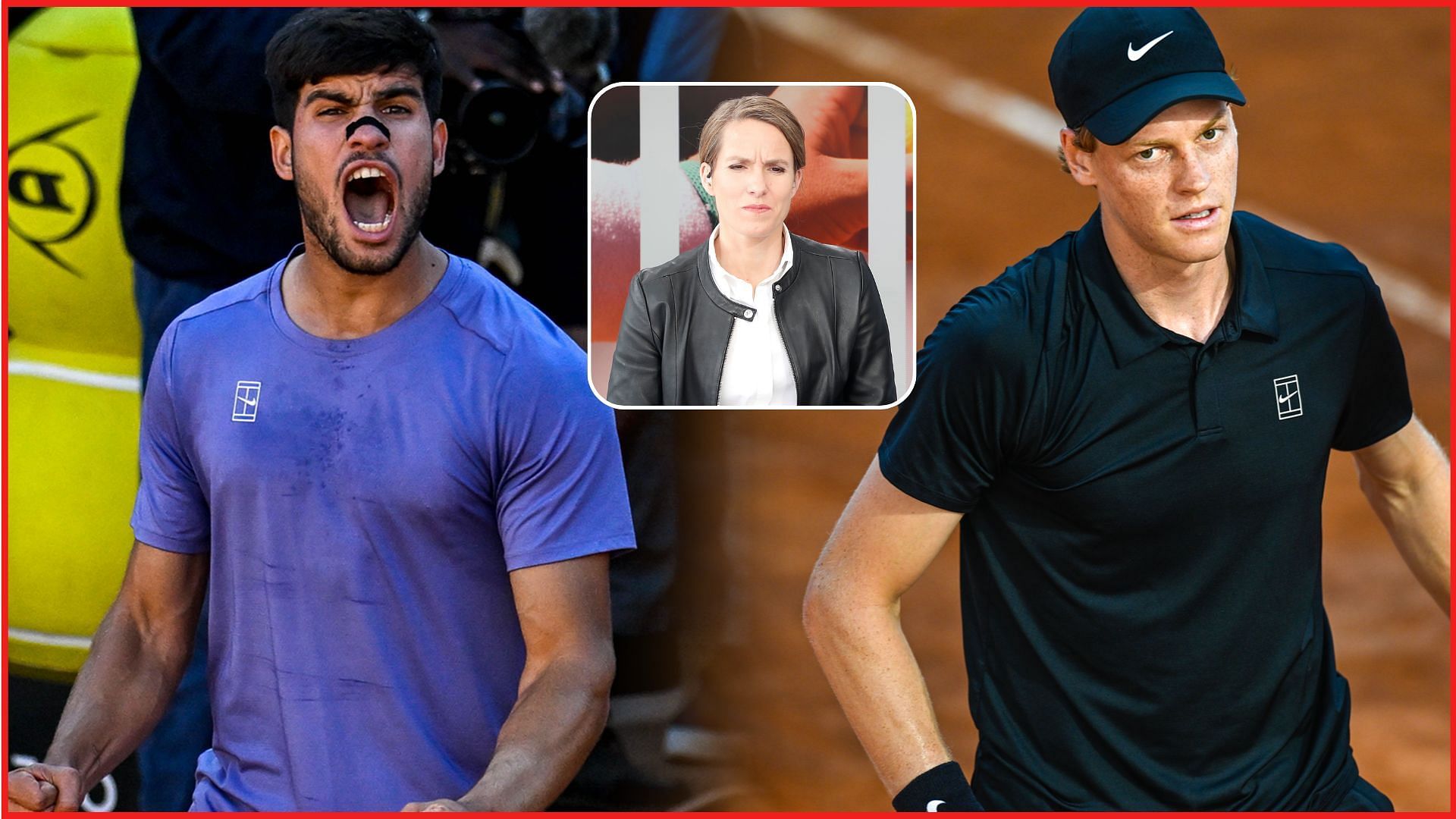 Carlos Alcaraz, Jannik Sinner, Justine Henin (Source: Getty)