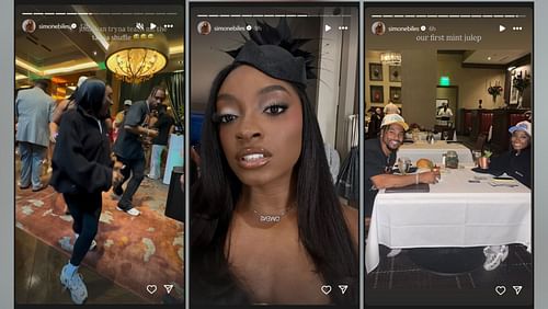 Jonathan Owens and his wife Simone Biles enjoying the Kentucky Derby (Image Credit: Biles/IG)