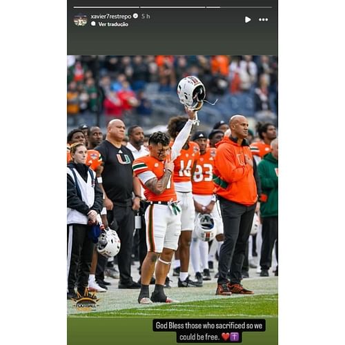 Xavier Restrepo sent a strong message on Memorial Day