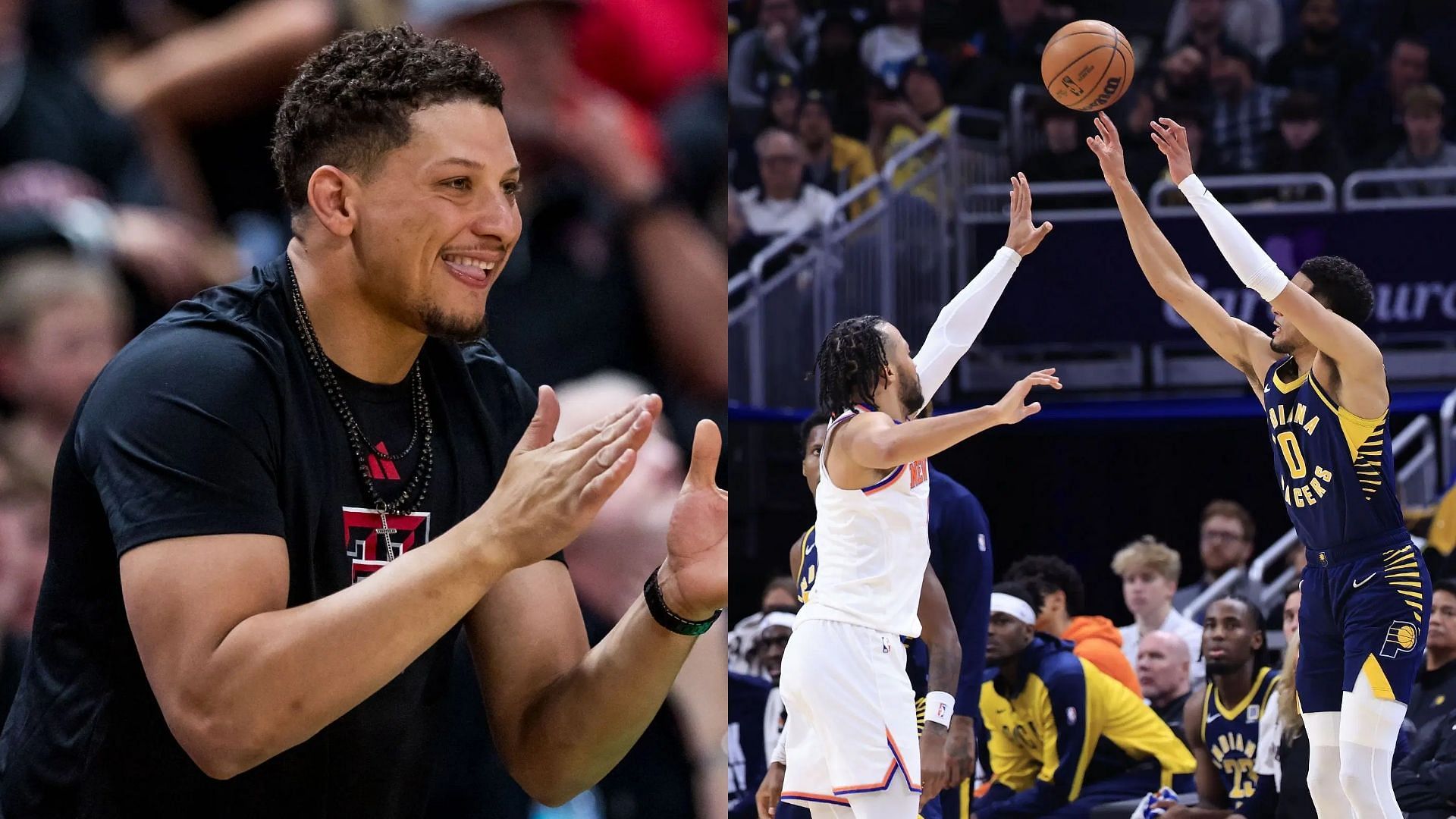 Patrick Mahomes reacts to Pacer