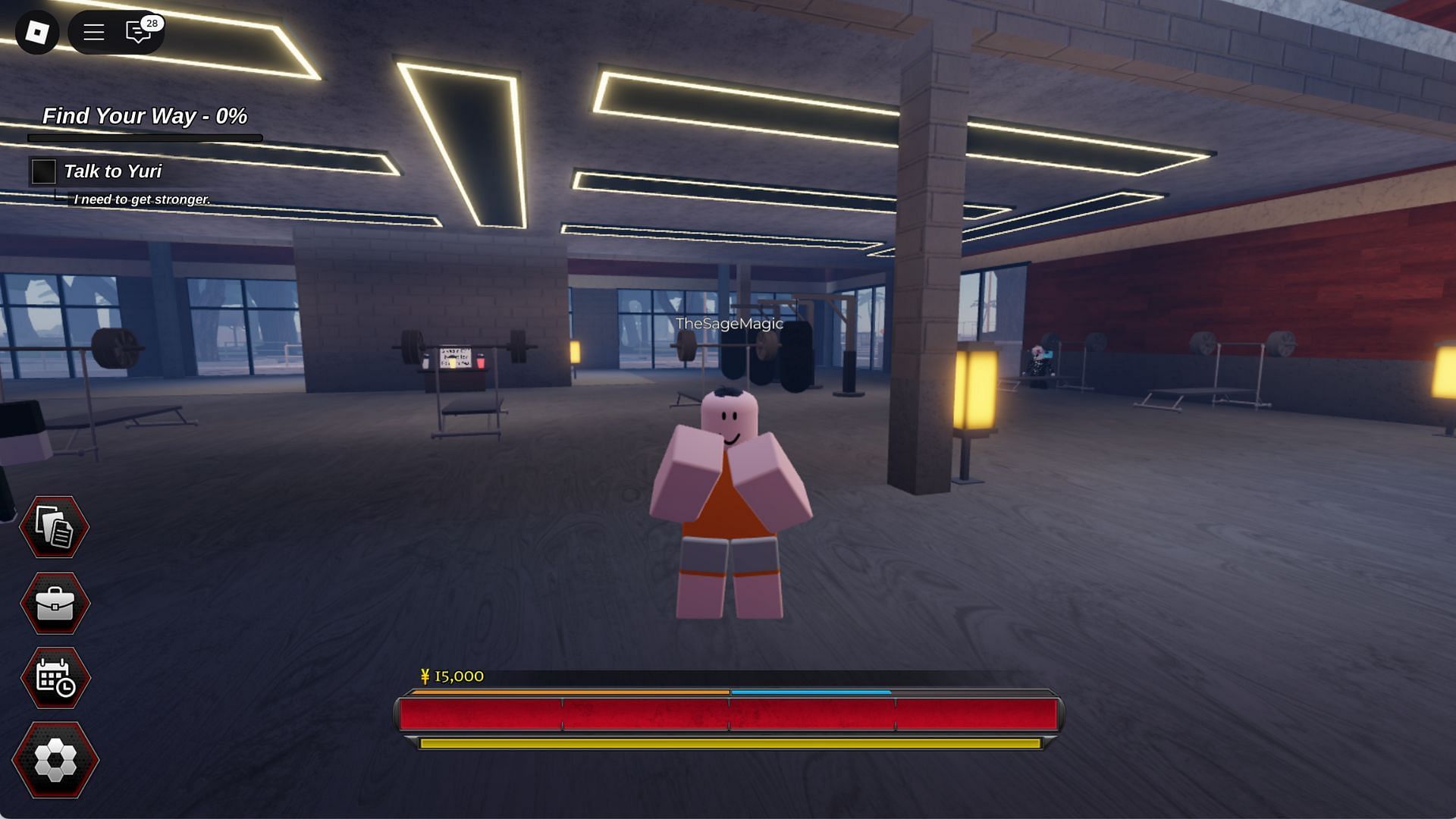 Start training (Image via Roblox)