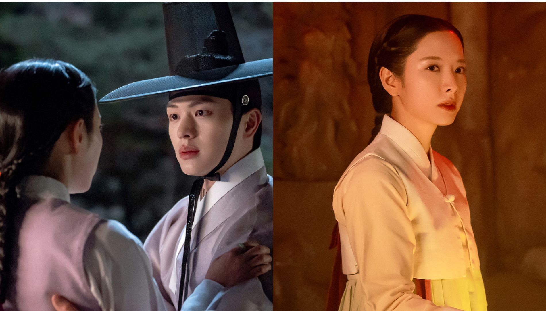 Still from The Haunted Palace episode 11 and 12 starring Yook Sung-jae, Kim Ji-yeon, and Kim Ji-hoon (Image Via X@SBSNOW)