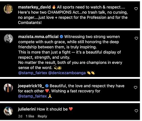 Comments from Instagram