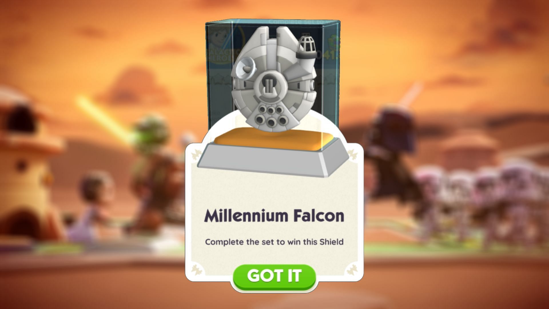 The Millennium Falcon Shield has arrived in Monopoly Go (Image via Scopely)
