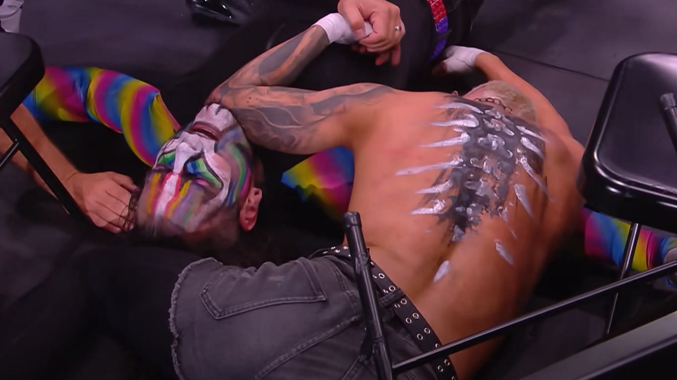 AEW star in action vs Jeff Hardy [ Image from AEW