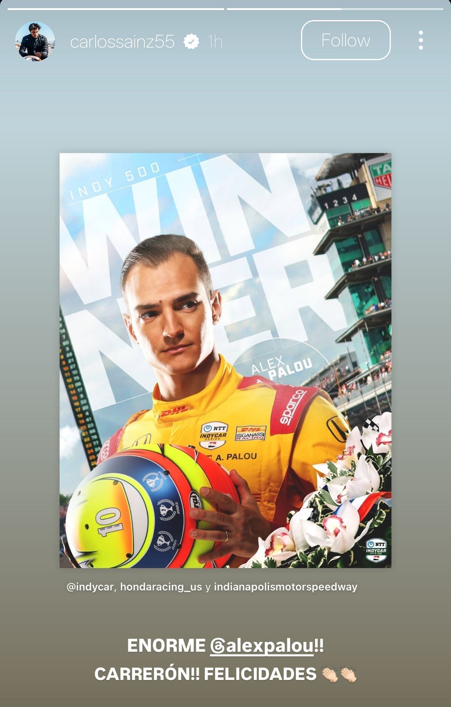 Credit: Carlos Sainz&#039;s Instagram/@carlossainz55