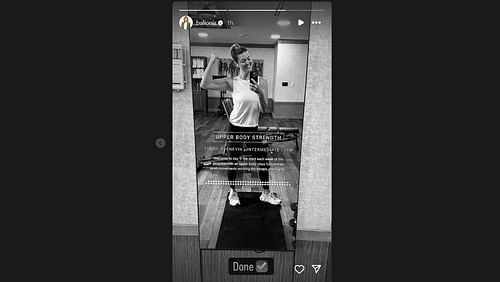 A screenshot taken from Amanda Balionis' Instagram story - Image via Instagram@balionis