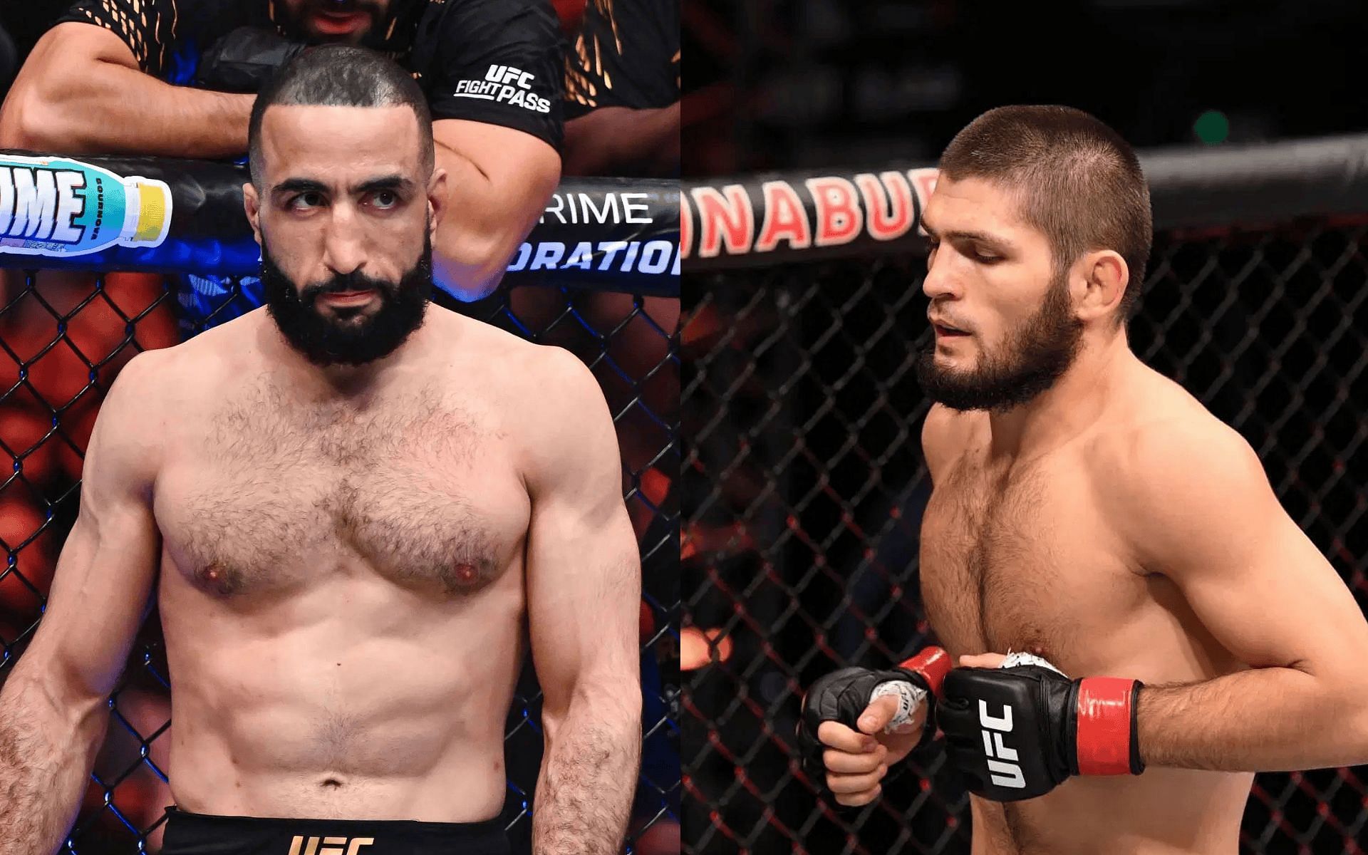 Javier Mendez found a similar issue in Belal Muhammad (left) that once plagued Khabib Nurmagomedov (right). [Images courtesy: Getty]