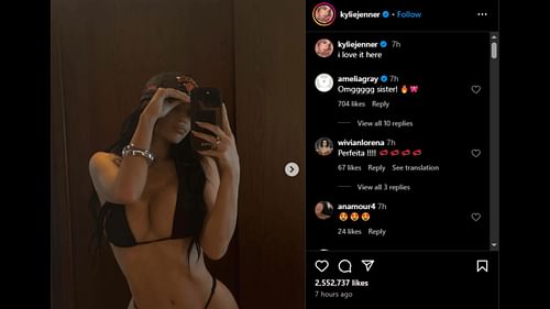 Kylie Jenner rocks a New York Knicks hat in a post on Instagram. Credit: Jenner/IG