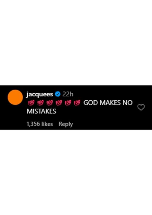 Jacquees' comment on Coach Prime's post