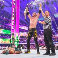 Capturing the US title from Rey Mysterio. (Image credits: wwe.com)