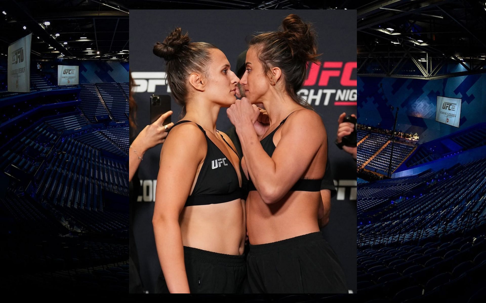 Erin Blanchfield and Maycee Barber square off. [Images courtesy: Getty]