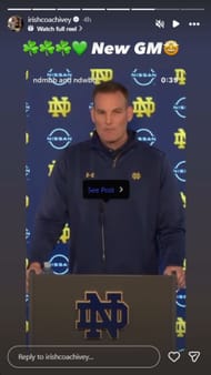 Notre Dame WBB coach reacted to Pat Garrity's introductory conference | via @irishcoachivey/ig