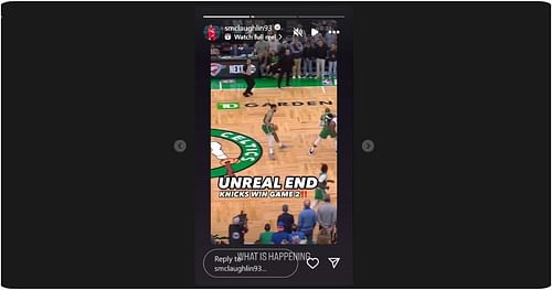 Scott McLaughlin reacted to the New York Knicks' performance against the Boston Celtics. Image: @smclaughlin via Instagram