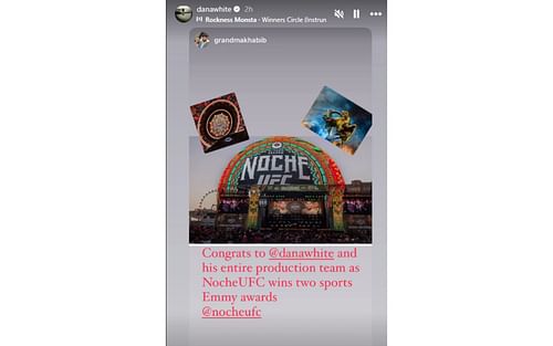 Dana White's Instagram story [Screenshot courtesy: @danawhite on Instagram]