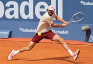 Opelka in action at the Barcelona Open Banc 2025 - Source: Getty