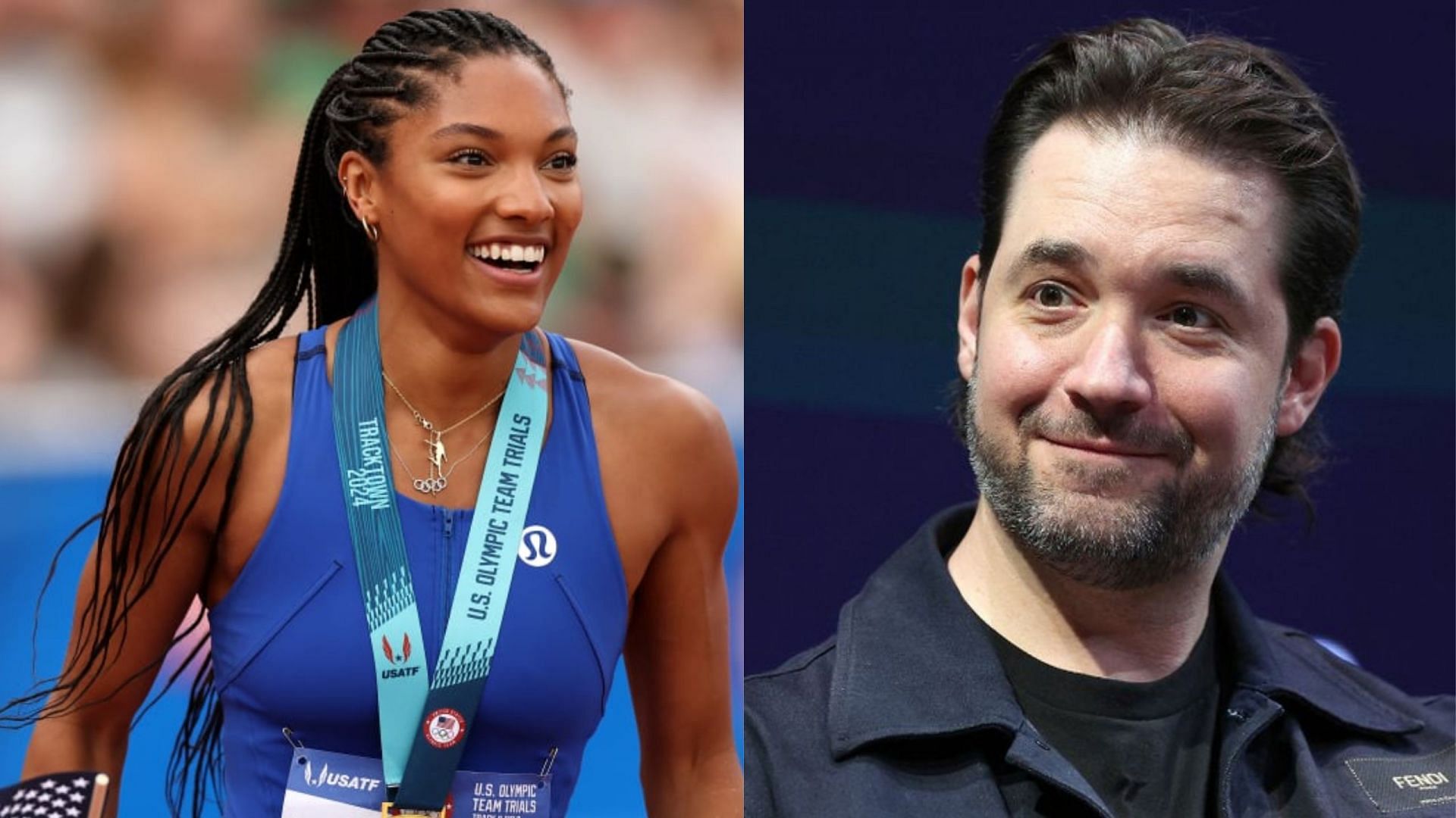 Tara Davis-Woodhall reacts to Alexis Ohanian