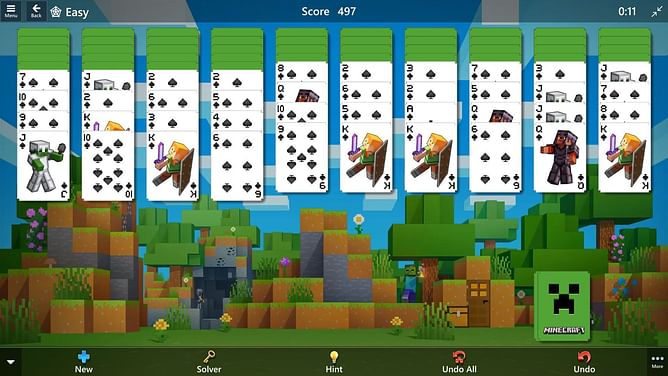 Microsoft celebrates Solitaire's 35th anniversary with free Minecraft-themed deck