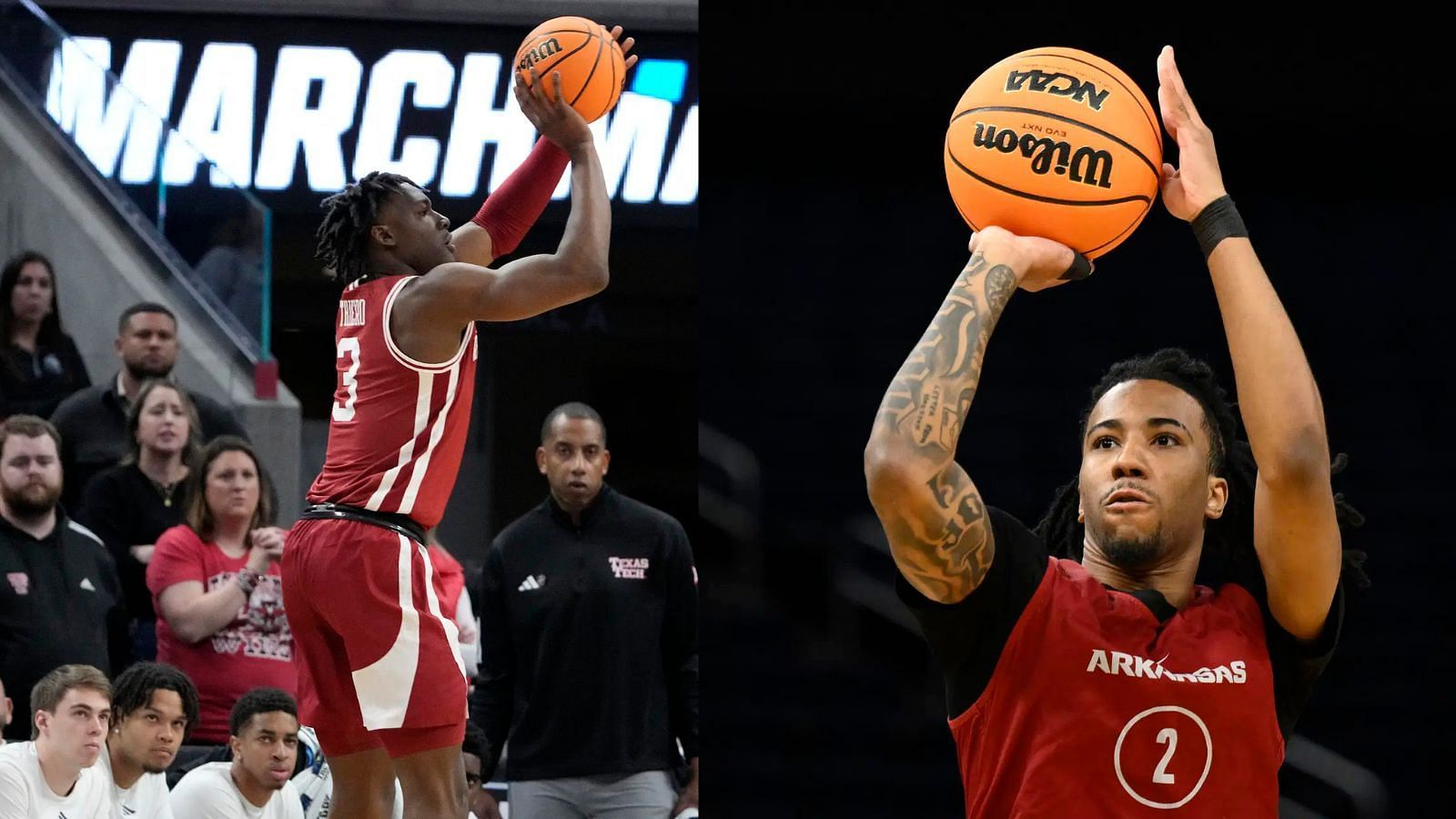 Adou Theiro is climbing NBA Draft projections, while Boogie Fland has chosen to return to school. (Photo Credits: IMAGN)