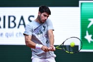Alcaraz practicing at the 2025 French Open - Source: Getty
