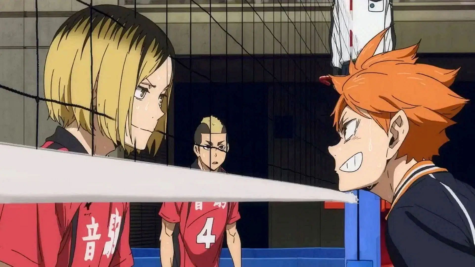 Kenma and Hinata face off in the Haikyuu!! The Dumpster Battle movie (Image via Production I.G)