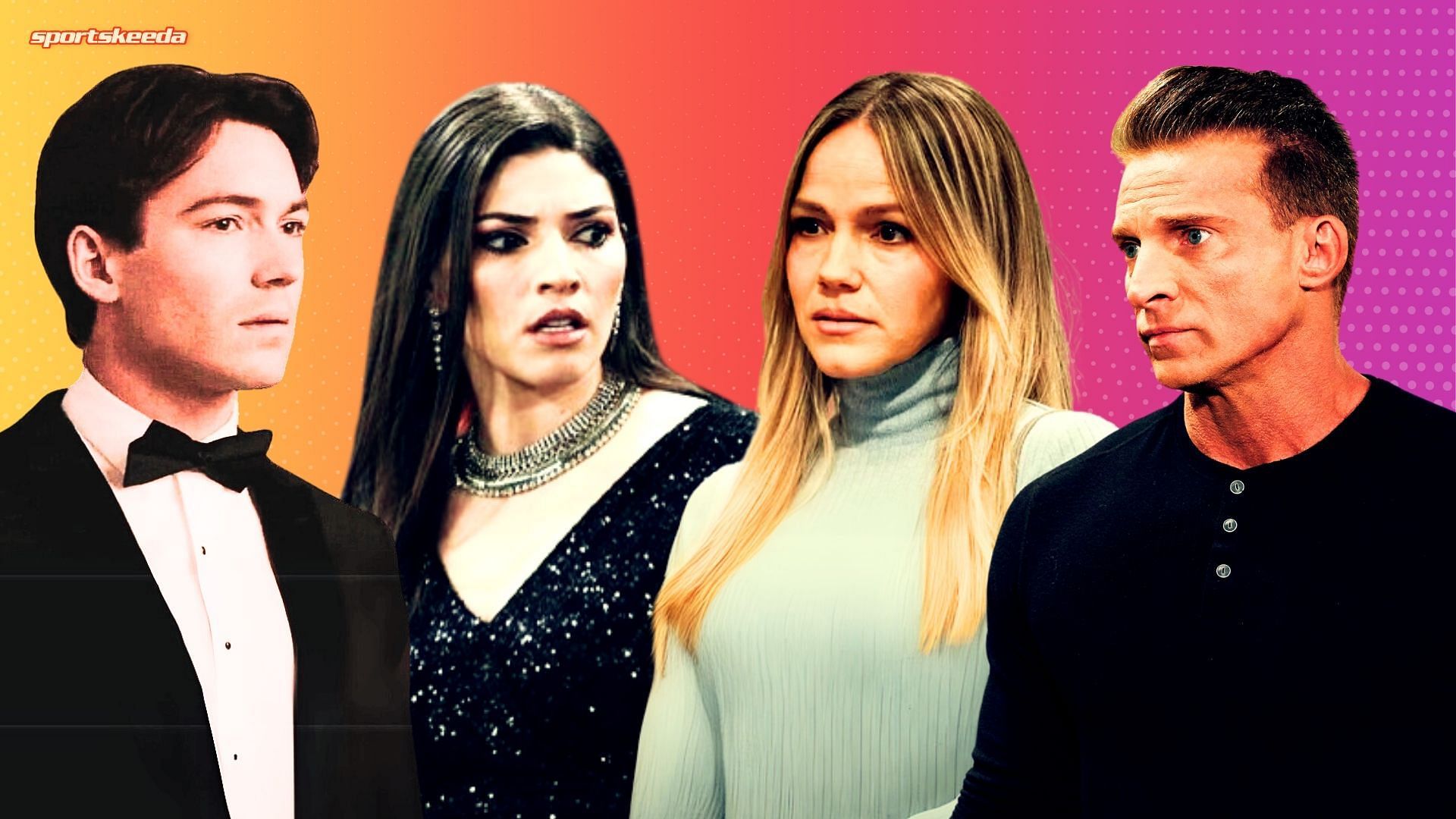 From left, Michael, Brook Lynn, Lulu and Jason on GH (Custom edit by Sportskeeda, original images via ABC/@General Hospital)