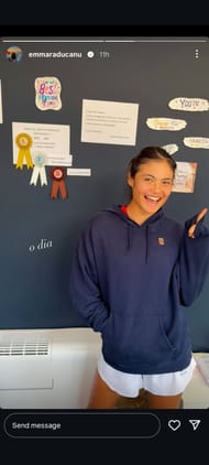Emma Raducanu's Italian Open story - via Instagram
