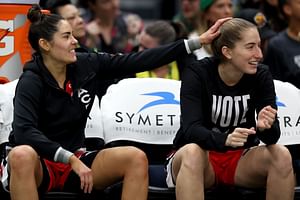 Former WNBA teammates Kelsey Plum and Kate Martin's wholesome courtside hug sends Aces fans into nostalgia