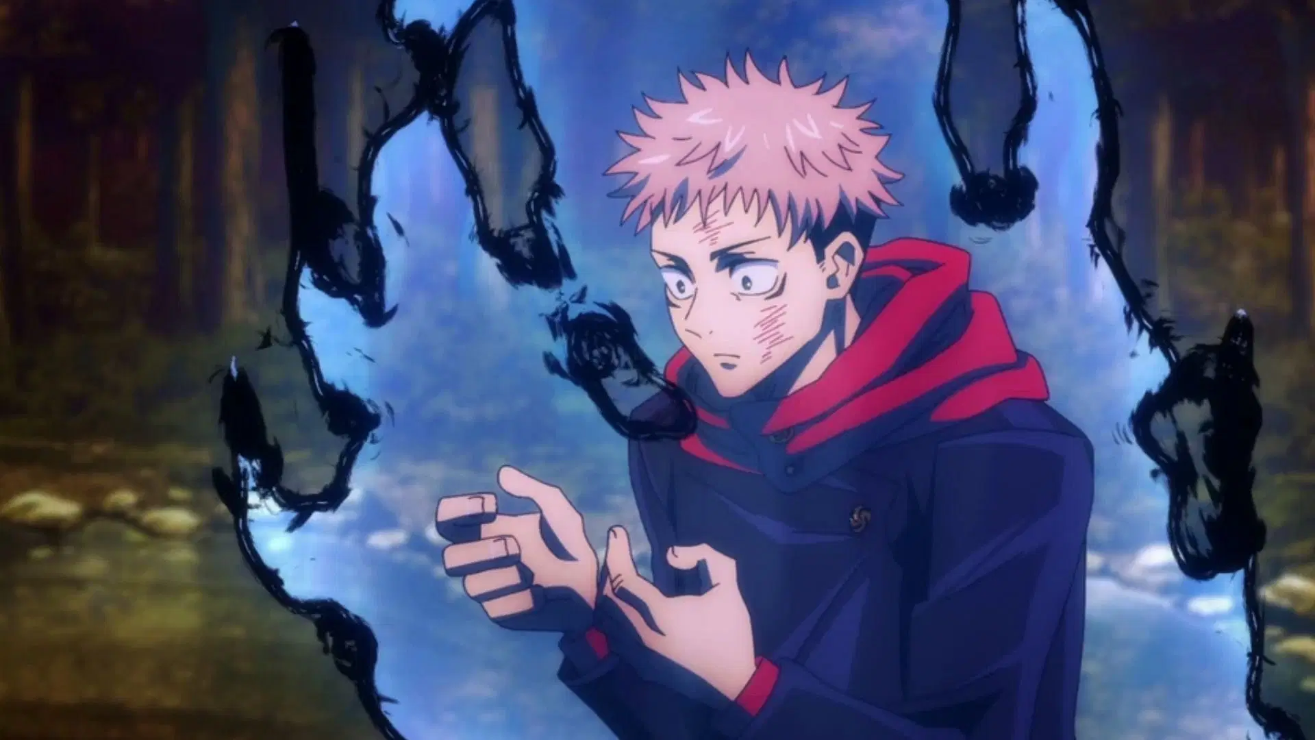 Yuji as seen in anime (Image via MAPPA)